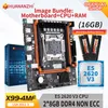 Huananzhi X99 4MF LGA 2011-3 Xeon X99 Intel E5 2620 V3付きマザーボード2*8G DDR4非ECCメモリコンボキットセットM.2 NVME 240307
