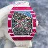 Relógio icônico rm relógio de celebridade RM67-02 catal ntpt material de fibra de carbono oco relógio mecânico automático masculino
