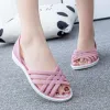 Laarzen sandalen 2022 zomer nieuwe holle strandschoenen mode outdoor jelly sandalias mujer flat casual comfortabele zachte soft soft sole mom schoenen