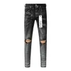 Jeans di marca viola American High Street vernice bianca invecchiata