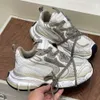 Paris 3xl pais sapatos para mulher belenciaga 2023 novo desgastado alto sola grossa rendas até esportes casuais sapatos femininos sujos