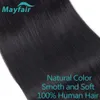 合成ウィッグスメイフェアブラジルの髪の束ストレートヒューマンヘアウィーブバンドルレミーヘアナチュラルブラック8-32インチ1/3/4pcs 12a 240329