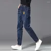 Calça jeans feminina cintura alta solta elástica pantalones vaqueros mujer