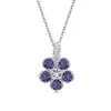 Collane con ciondolo NL-00116 Collana di fiori di cristallo austriaco per le donne Accessori di gioielli placcati in argento Amanti del regalo di compleanno