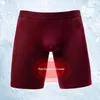 Cuecas masculinas respirável briefs shorts longos calcinha masculina verão esporte roupa interior alta elasticidade seda gelo para secagem rápida magro