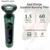 Electric Shavers 4-i-1 Electric Shaver Body Washable and Readgeble Electric Shaver Trimmer Shaver Fast Charging Q240318