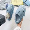 HBP Non-Brand Winter Cozy Thick Soft Soled Anti-skid Waterproof Cute Shark EVA Warm Shoes Ladies House Slippers for Indoor Home