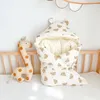 Filtar som lindar swaddle filt tjockare sovsäck vinter för barnvagn wrap handduk spädbarn duschgåva