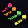 Eye Shadow 6 Colors Fluorescent Neon Powder Eyeshadow Glitter Matte Shimmer Glow In Dark Eye Shadow Matte Cosmetics Beauty Makeup for NailsL2403