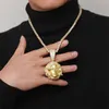 classico ciondolo testa di Medusa ghiacciato vivido per unisex hip hop placcato oro con diamanti moda gioielleria raffinata Pendenti Medusa per uomo