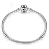 Hot Sell Collection Bracelet Silver Plated Pandora Diy Snake Chain Clasp Charm Bracelet Fit Original European Bead Pendant