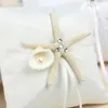 Party Decoration 10 10 cm Starfish Beach Wedding Ring Pillow Detalles Boda Supplies Event RP006