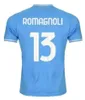 2023 2024 Lazio Immobile Futbol Formaları Maglie 23 Mimari Luis Bastos Sergej Badelj Lucas J.Correa Zaccagni Marusic Erkek Kids Kit Futbol Gömlek 10. Yıldönümü