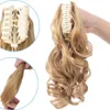 Synthetic Wigs Claw Clip In Wave Ponytail Hair Synthetic Short Curly Jaw Pony Tail Hairpiece For Women False Tail Pigtail Smooth 240329