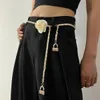 Chaîne en or à fleurs pour femmes, réglable, Punk, ceinture en métal argenté, haute qualité, chaîne de pantalon de robe de luxe, 240318