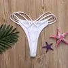 Maillot de bain pour femmes, sous-vêtements sexy, culotte de bikini, tongs doux, sous-vêtements solides, maillot de bain pour dames, vêtements de plage brésiliens