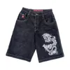 Men's Shorts Y2k American High Street Men Pattern Print Retro Hiphop Hip Hop And Women Denim