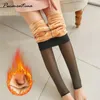 Frauen Socken Winter Warme Leggings Sexy Schlanke Durchscheinende Strumpfhosen Elastische Hohe Taille Legging Panty Socke Dicke Stretchy Thermische