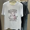 Small niche GA lamb pattern printed round neck loose and versatile short sleeved T-shirt top