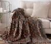Cobertor de lã dupla face outono coberto escritório almoço break cobertor leve luxo high-end estilo de marca famosa