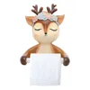 Cute Cartoon Deer Toilet Paper Holders Creative Animal Wall Mounted Hanging Roll Paper Shelf Bathroom Tissue Box Storage Rack 240318