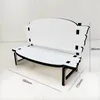 Petite chaise à mémoire d'amour de 7/4 pouces, banc commémoratif en bois MDF personnalisé par Sublimation, vierge, facile à utiliser, blanc et noir, 10 pièces