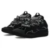 Lavins tasarımcı ayakkabıları Erkek Kadın Üçlü Siyah Beyaz Dantel Yukarı Lavine Deri Lavina Curb Soafers Sneaker Buzağı Kauçuk Platform Koç Eğitmeni  Lanvin Lanvins 【code ：L】 Shoes