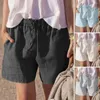 Running Shorts Women elastyczne talia stylowy sznurka dla kobiet z kieszeniami na plażę noszenie miękkie lato