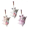 Keychains Soft Dancing Keyring Plush Key Chains Bunnys Pendant Keychain Accessory Drop