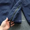 Luxo primavera outono jaqueta masculina moda duplo zip com capuz ao ar livre casaco preto bolso roupas esportivas denim 240311