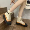 HBP Personalidade Sem Marca Moda Estilo Casual Mulheres Na Moda Ankle Boots Lazer Ao Ar Livre Senhoras Respirável Resistente Ao Desgaste Dedo Do Pé Redondo