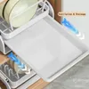 Küche Lagerung Ausziehbare Schüssel Dish Rack Integrierte Schüsseln Gerichte Trocknen Partition Waschbecken Schrank Organizer Geschirr Halter