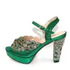 مضخات وصول جديد Simple Party Prom Summer Materials African Materials High High Ladies Sexy Sandalias Size 3842