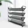 Kitchen Storage 4 Tier Spice Rack Organizer Space-Saving Metal Seasoning Countertop For