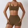 Lu Align Align Lu Lemon Yoga 2023 Fiess Nuovi set senza soluzione di continuità Reggiseni incrociati sexy sul retro Pantaloncini attillati Set da palestra per donna Tuta sportiva ad asciugatura rapida 20