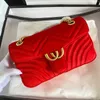 10A Espejo Calidad Diseñador-Marmont bolsos de terciopelo bolsos de mujer bolso de hombro bolsos de diseñador monederos cadena bolso cruzado de moda estilo británico