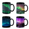 Becher Farbe ändern Kaffee Tasse Wasserwechsel Tasse Geburtstagsgeschenke Nordlicht Design Keramik für Jungen Mädchen Männer Frauen Frauen