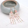 Hair Clips Ancient Chinese Style Women Girls Long Tassel Step Shake Flower Hairpins Combs Earring Jewelry