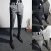 Mens casual elastic pants new ultra-thin business formal office solid color daily clothing hot selling shorts paradigm interview 240318