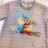 Brand babyT-shirt Gradient color tshirt Size 100-150 CM designer kids clothes Cute rabbit pattern print girls boys Short Sleeve tees 24Mar