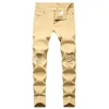 Herenjeans Man Swag Heren Designer Merk Zwart Skinny Ripped Destroyed Stretch Slim Fit Hopbroek met gaten voor heren Mode Casual