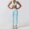 Women's Tracksuits 2PCS Women Tracksuit Set Workout Sportswear Gym Clothing Fitness Sports Bra High Waist Leggings Up Workout Sports Suit 24318