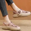 Sandals Women's Sports Shoes 2024 Summer Breathable Light Flat Roman Closed Toe Wedge Platform Ladies Casual