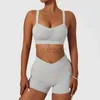 Mulheres Tracksuits Mulheres Sexy Sportwear Set Workout Sports Beauty Back Bra Cintura Alta Ginásio Shorts Quick Secagem Tanque Top Activewear Terno 24318