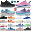 Scarpe da corsa Clifton 8 Scarpe da donna Clifton 9 Bondi 8 Scarpe da ginnastica Summer Song Triple Bianco Nero Pesca Frusta Azzurro Scarpe sportive da esterno Sneakers 36-45