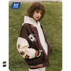 INFLAZIONE Streetwear Giacca da baseball vintage da uomo Asciugamano di alta qualità Ricamo Giacca Coppia Bomber in pile Cappotto 240305
