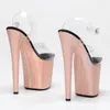 Dance Shoes Women 20cm/8inches PVC Upper Sexy Exotic High Heel Platform Party Sandal Pole Model Shows 193