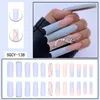 New 24 long fake nail ballet detachable wear full cover coffin head press nail artificial nail patch set Beauty fashion expensive nail products