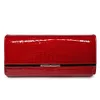Kvinnors RFID -blockering av äkta läderplånbok Röd handväska lyxig kvällsväska koppling