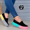 HBP Non Brand 2024 Autumn Big Size 43 Womens New Color Sole Stitching Round Head Fashion Casual Shoes